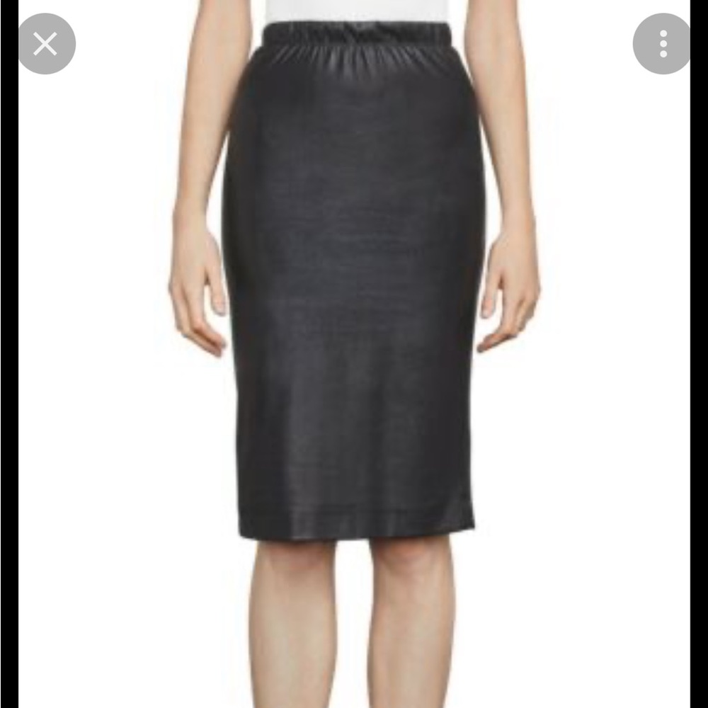 Bcbgmaxazria Faux Leather Pencil Skirt (M)